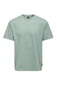 Only & Sons Herren-T-Shirt mit entspannter Passform. 100 % Bio-Baumwolle.