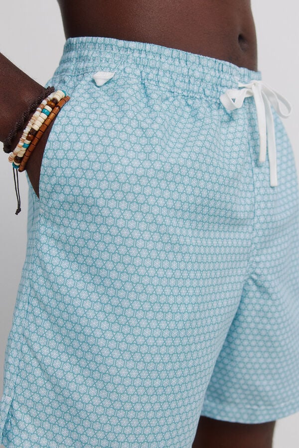 Springfield Geometric print swimwear blue
