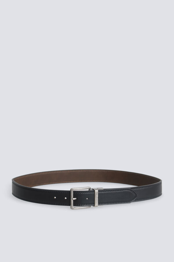 Springfield Reversible denim belt black