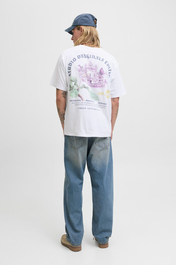 Jack & Jones Camiseta backprint blanco