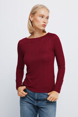 Springfield Ribbed boat neckline T-shirt printed