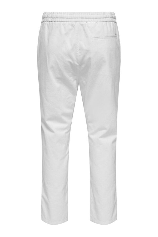 Only & Sons Men's slim fit stockings waist joggers white