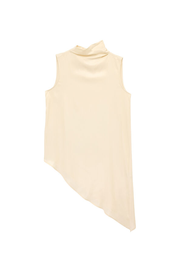 Koton Blusa satinada larga beige