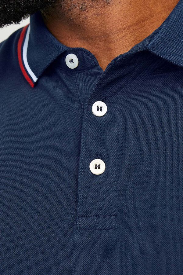 Jack & Jones PLUS Essential short-sleeved polo shirt blue