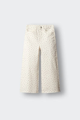 Pantalón culotter sarga flores niña