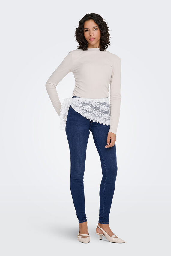 Jeans Skinny Tiro Alto