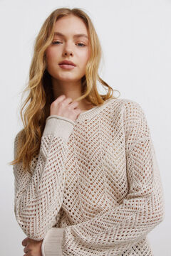 Springfield Lurex pointelle jumper