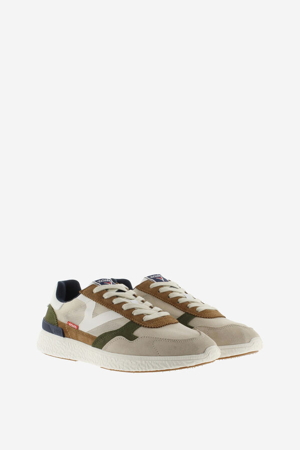 Springfield Faux leather trainers beige