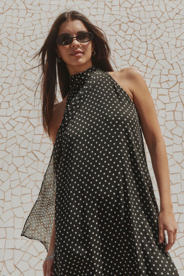 JDY Vestido midi fluido negro