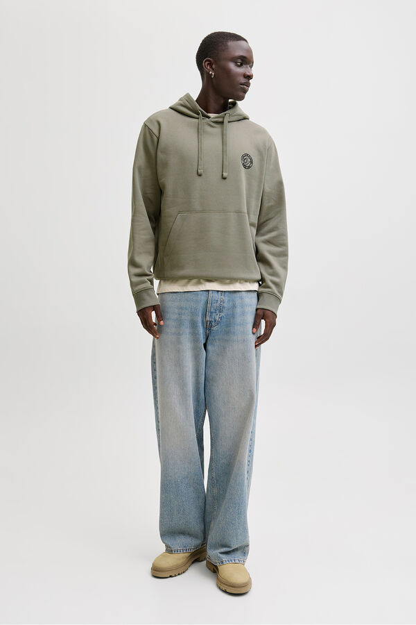 Jack & Jones Sudadera con capucha relaxed gris