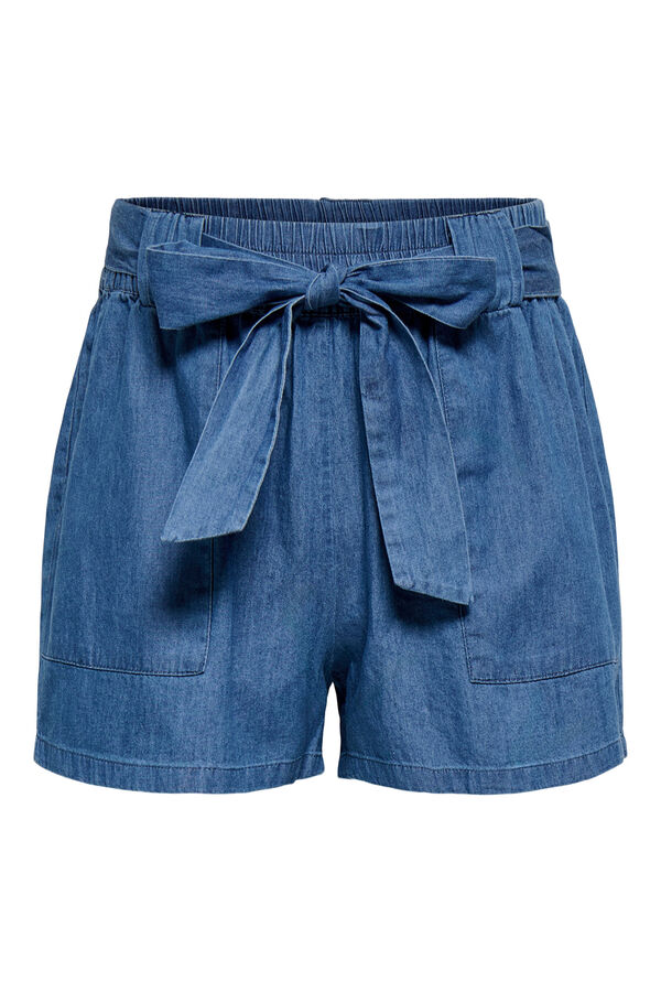 Only Shorts mit G&uuml;rtel Blau