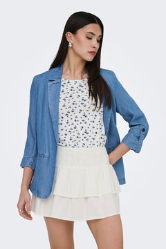 Only Blazer aberta em tencel