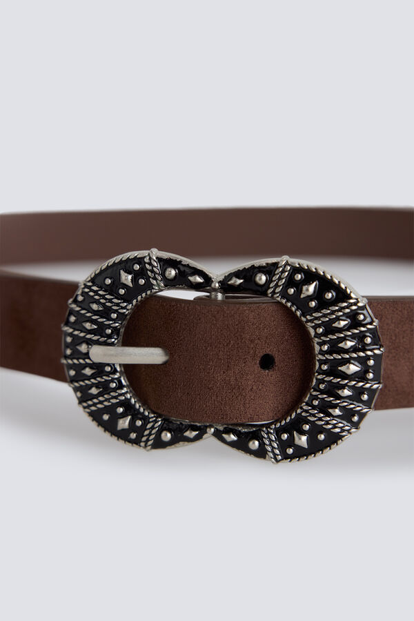 Springfield Ceinture &agrave; boucle textur&eacute;e nude