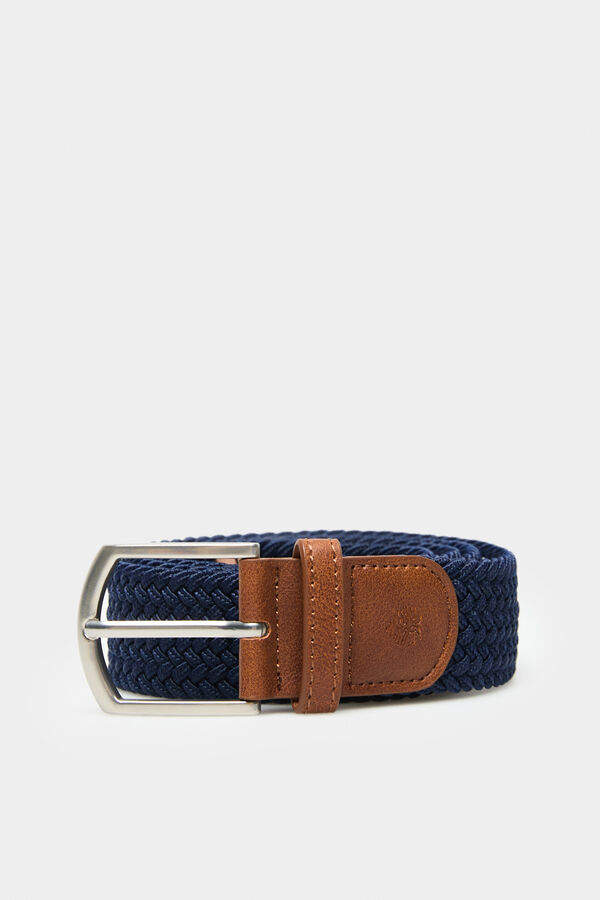 Springfield Cinturón trenzado básico azul oscuro