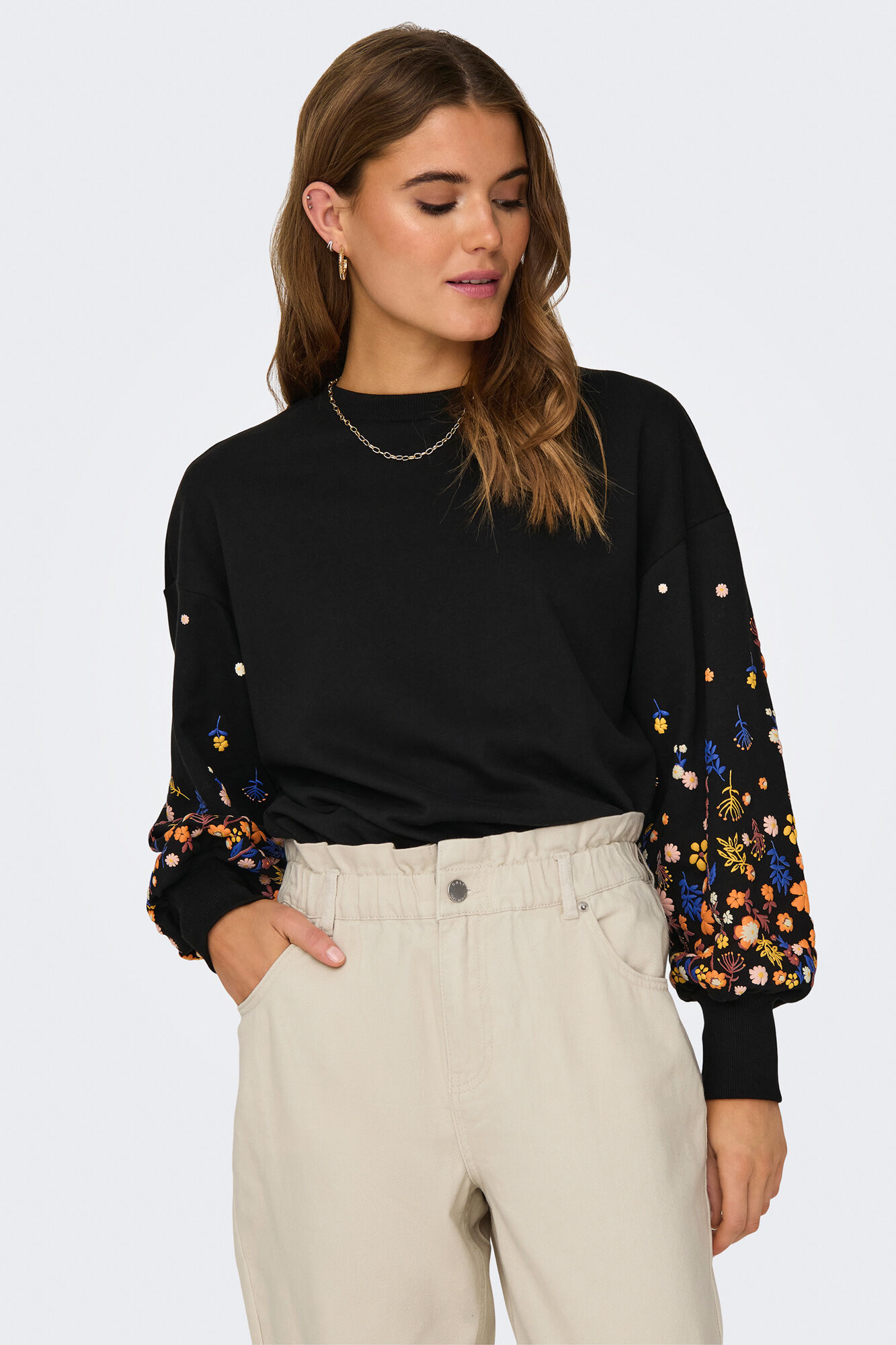 Only Sudadera cuello redondo