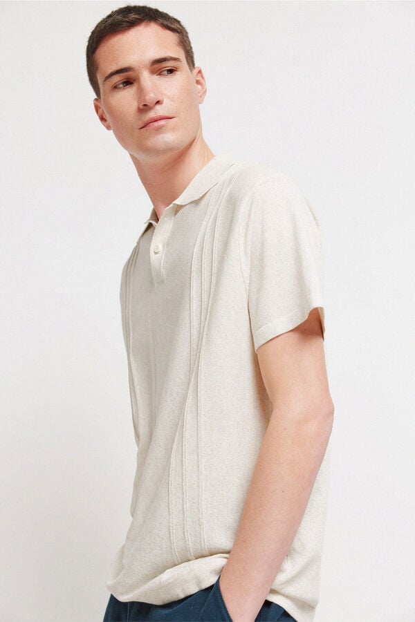 Springfield Link structure polo shirt grey