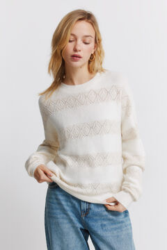 Springfield Džemper pointelle pruge lurex