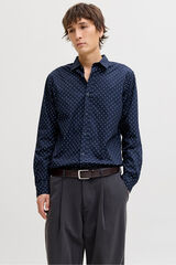 Jack & Jones Camisa social de corte slim azul