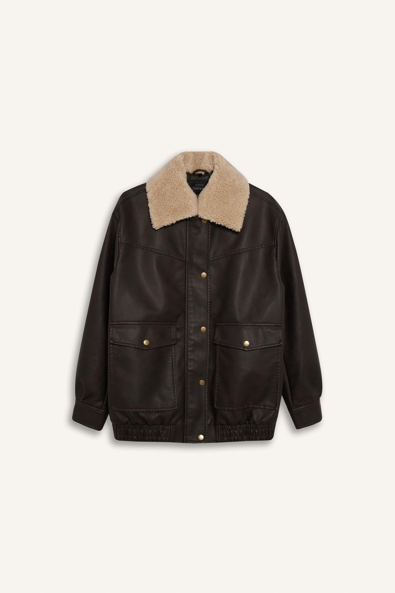 DeFacto Cazadora oversize efecto piel