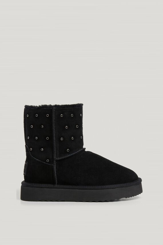 Botas de ante con plataforma joya