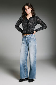 Only Camisa polo de lantejoulas