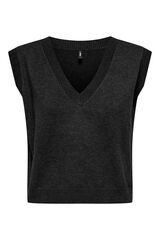 Only Weste mit V-Ausschnitt, spitz zulaufend Ausschnitt Schwarz