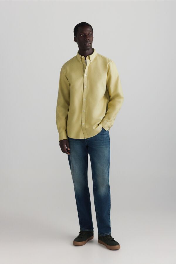 Springfield Garment-dyed oxford shirt red