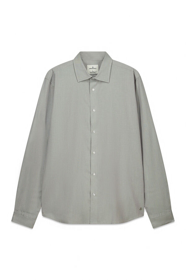 Springfield Dress shirt with easy-care structure grey