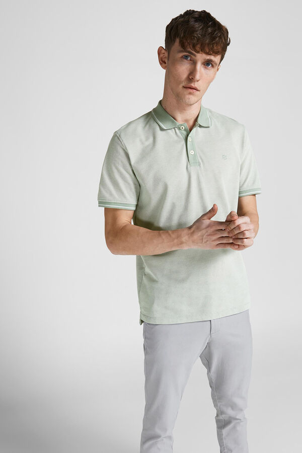 Springfield Men's cotton polo shirt green