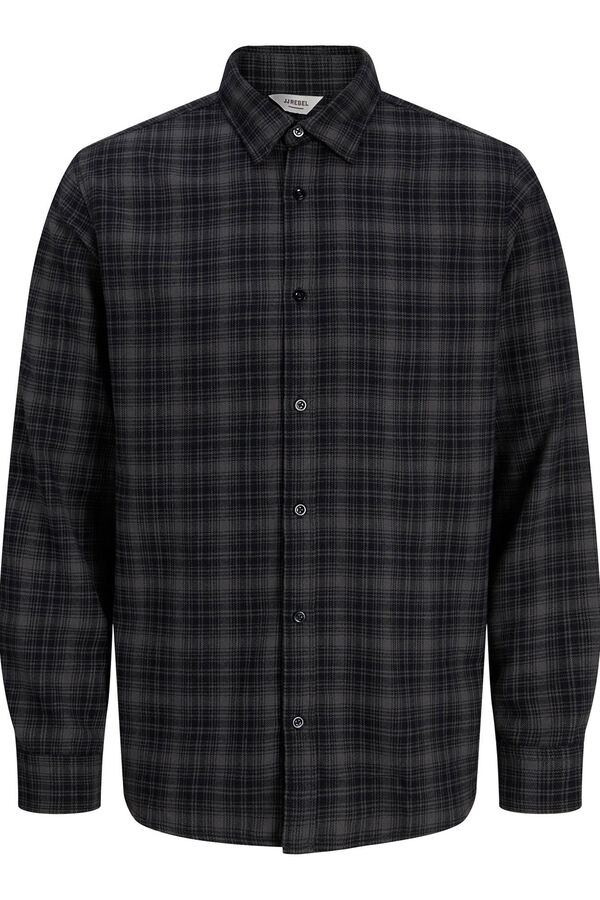 JJ REBEL Regular fit checked shirt Crna