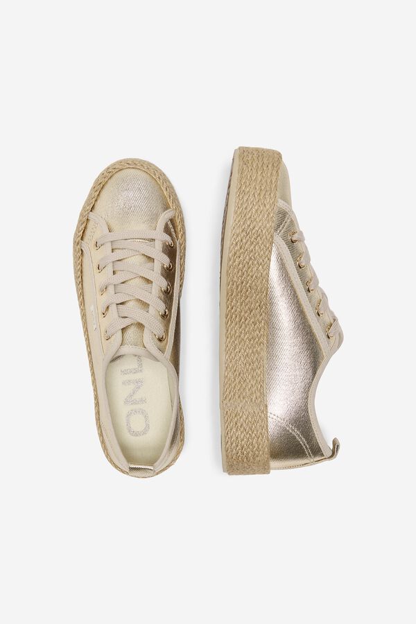 Only Niedrige Espadrille-Plateau-Hausschuhe mit Print