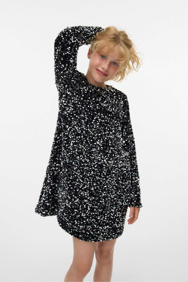 Vero Moda Girl Short sequinned dress  noir