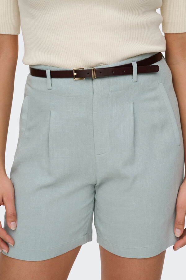 Only Bermuda de lino azul