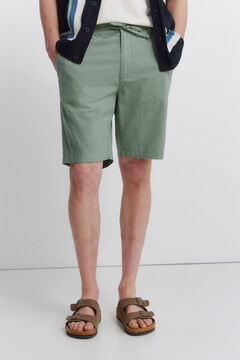 Springfield Linen comfort slim fit Bermuda shorts