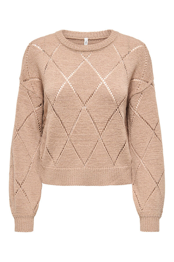 Only Jersey estructura manga larga tostado