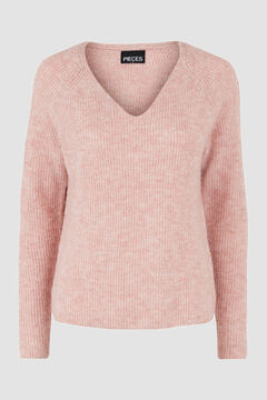Springfield Ribbed knit jumper pink