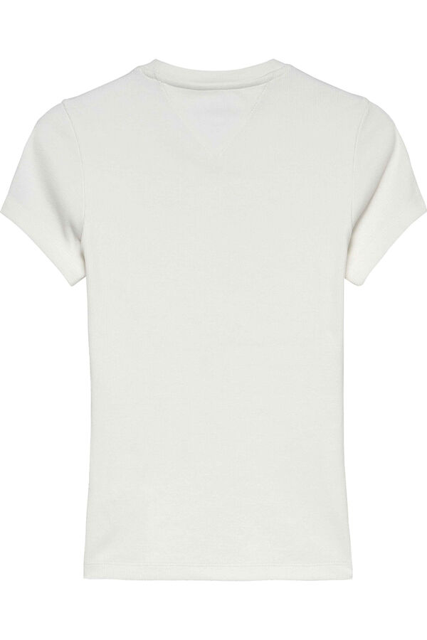 Tommy Jeans Camiseta slim de manga corta blanco