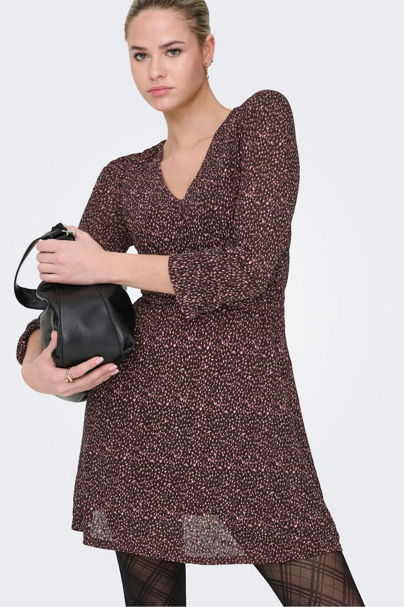 Only Vestido curto estampado