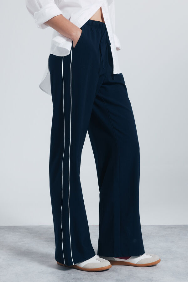 Springfield Side striped jogger pants blue