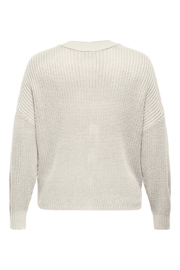 Only Carmakoma Plus size button fastening cardigan white