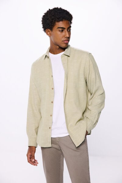 Springfield Rustic fabric shirt khaki