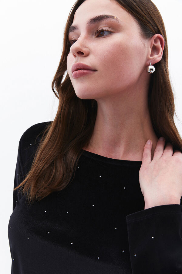 Oxxo Vestido mini terciopelo negro