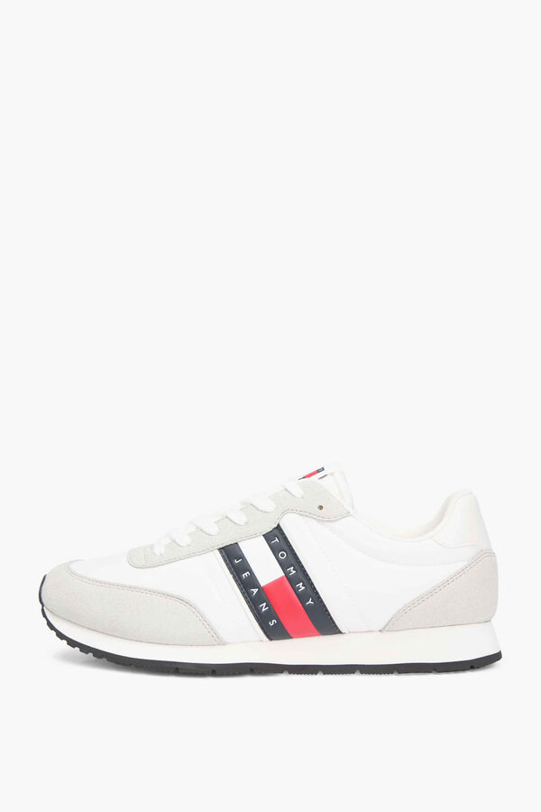 Tommy Jeans Sapatilhas runner Tommy Jeans com bandeira lateral branco