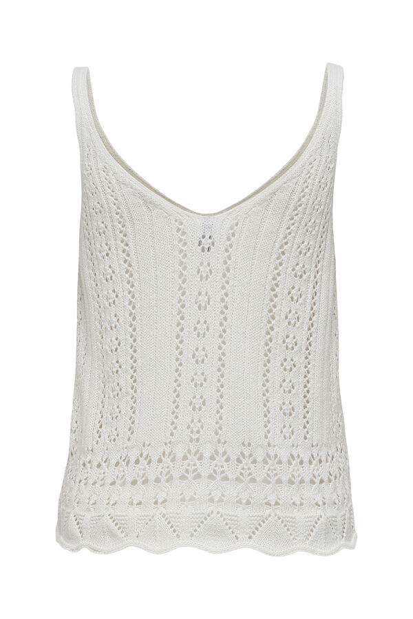 Only crochet straps top white