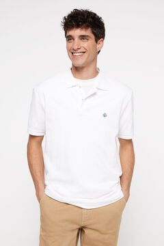 Springfield Essential regular fit piqué polo shirt white