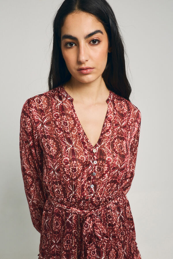 Only Vestido corto con lurex estampado