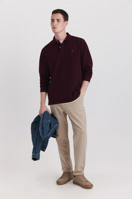Polo piqué manga larga regular fit