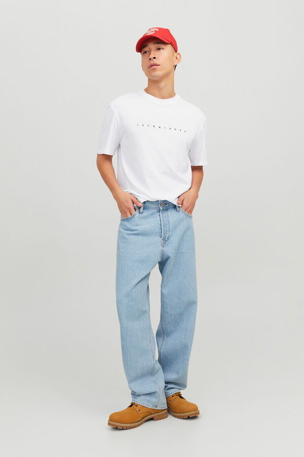 Jack & Jones Camiseta relaxed fit logo blanco