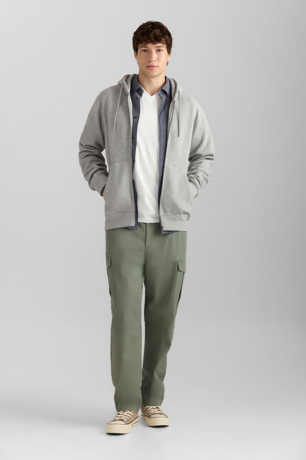 Springfield Basic open sweatshirt grey