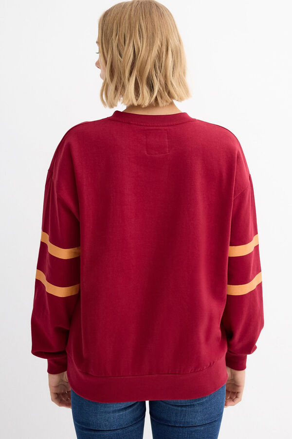 Inside Sudadera Oversize Con Estampado burdeos